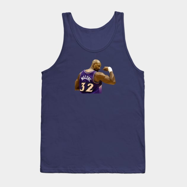 Karl Malone Low Poly Flex Tank Top by qiangdade